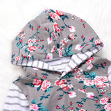 Infant Baby Girl Floral Striped Outift