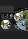 Double Sided Tape Circle Blind Spot Mirror Attachment Completely Adjustable 360° View Silver 