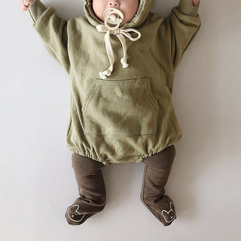Cute Bear Terry Sweater Baby Jumpsuit Ass Romper