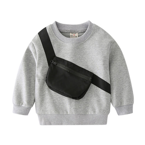 Boys' Round Neck Pullover Long Sleeve Sweater