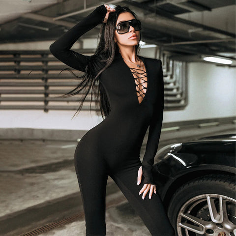 Women's Tight High Waist And Hip Lift Sports Fitness Jumpsuit