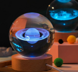 Saturn LED Crystal Ball Blue light