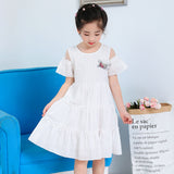 Cute Korean Style Western Style Girls Summer Princess Dress Pure Cotton