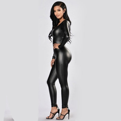 Patent Leather One-piece Corset Queen