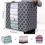 Stackable Cloth Clothing Storage Bags with Reinforced Handles And Viewing Window Gray Dimensions