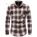 Thick Warm Woolen Cloth Flannel Casual Shirt Base Men's Shirt