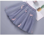 Girls Skirts Mesh Pleated Princess Dress