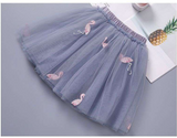 Girls Skirts Mesh Pleated Princess Dress