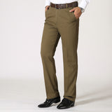 Men's cotton casual straight-leg cargo trousers