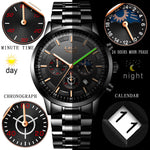 Men's personality fashion trend casual waterproof moon phase quartz watch business sports watch