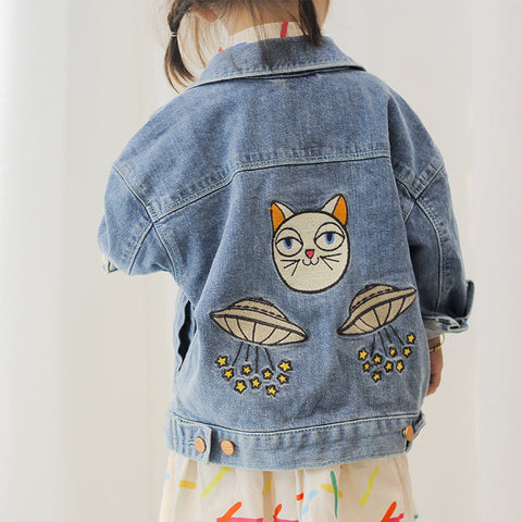 Embroidered denim jacket