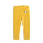 Cartoon Solid Color Baby Stretch Trousers Girls Leggings