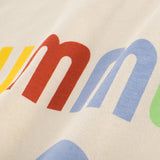 Summer Girls Short-Sleeved Rice Apricot T-Shirt