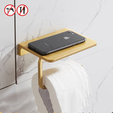 Punch-free European-style Golden Towel Rack Bathroom Shelf