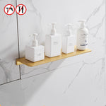 Punch-free European-style Golden Towel Rack Bathroom Shelf