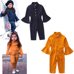 Girls Autumn Flared Sleeve Jumpsuit