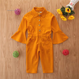 Girls Autumn Flared Sleeve Jumpsuit