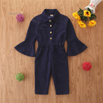 Girls Autumn Flared Sleeve Jumpsuit