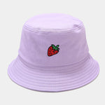 Girls' Fruit Pattern Embroidered Fisherman Hat