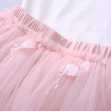 Girls Skirts Mesh Pleated Princess Dress