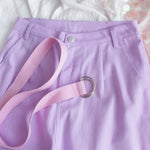 Purple wide leg pants girl trousers