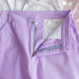 Purple wide leg pants girl trousers