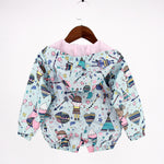 Summer Fall Children's Clothing Tops Girls Casual Boys Girls Jackets Gray & Blue Hooded Jacket Girls