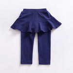 Girls fake two-piece children's legging skirt