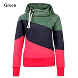 Women's Korean Style Slim Slimming Hooded Sweater With Contrast Stitching