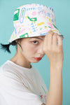 Mondrian series children's garden girl fisherman hat