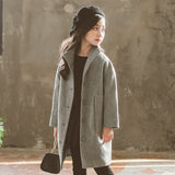 Korean winter mid-length children's woolen coat