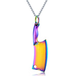 Men's Stainless Steel Necklace, Colorful Glare Classic Pendant