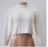 6-color full length sleeve high collar short sexy sweater
