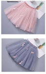 Girls Skirts Mesh Pleated Princess Dress