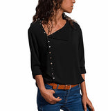Irregular Oblique Collar Long-sleeved Blouse Shirt