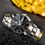 Fansico Fan Poem 2021 New Tungsten Mens Watch Dual Calendar Table 1192 Non Mechanical Watches