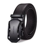 Men's Leather Belt Business Automatic Buckle Belt