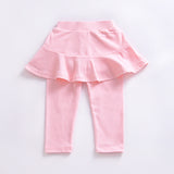 Girls fake two-piece children's legging skirt