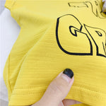 Children's Wear Summer New Girls Korean Letter Print T-Shirt Children's Shirt