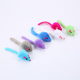 Pet cat toy colorful plush mouse