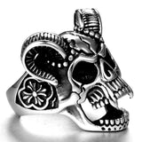 Stainless steel ring men's jewelry ring wholesale vintage sheep's head ring