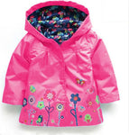 Children's Jacket Girl Cute Flower Windproof Rainproof Jacket Girl Raincoat