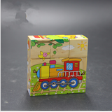 Children's cognitive six-sided drawing blocks puzzle children's six-sided building blocks toys wooden toys