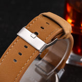 Men's large dial military sports watch day sell thousands of casual men's wear leather band watch