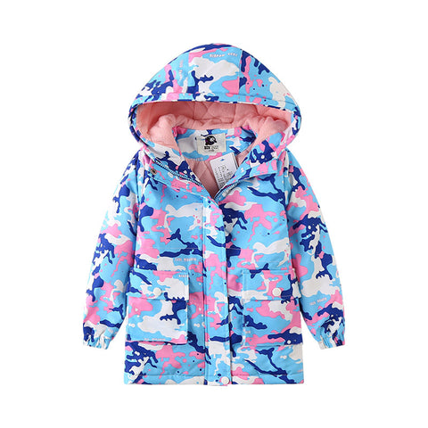 Big Children's Clothing Plus Velvet Padded Jacket