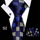 Men's Tie Suit Striped Plaid 3-piece Suit