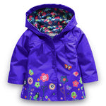 Children's Jacket Girl Cute Flower Windproof Rainproof Jacket Girl Raincoat