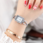 Women's Fashion Electronic Retro Waterproof Steel Band Student Bangle Bracelet Watch